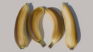 Ripe banana 3D model
