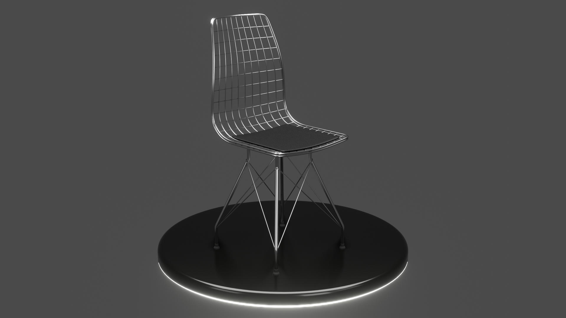 Realistic Metallic Wire Chair 3D Model - TurboSquid 1850592