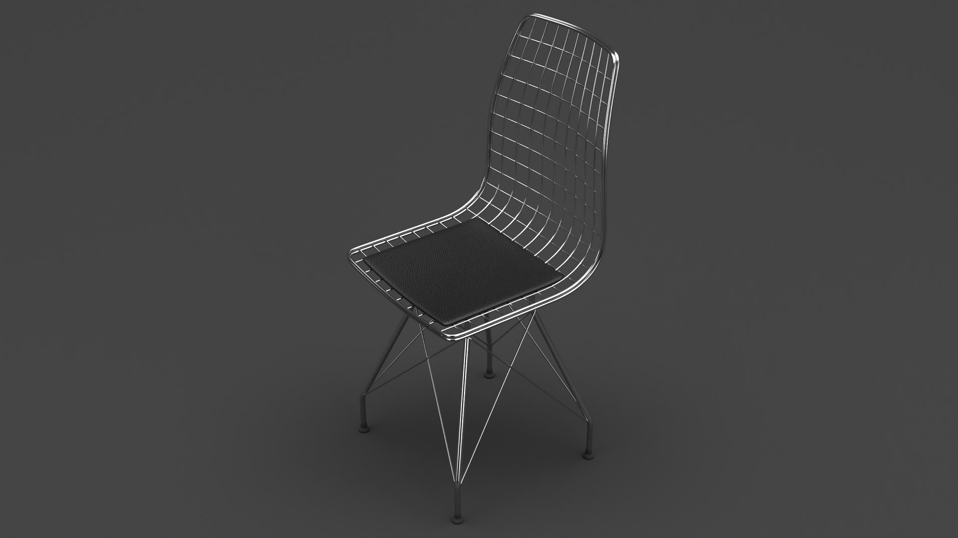 Realistic Metallic Wire Chair 3D Model - TurboSquid 1850592