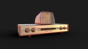 Sanyo Transistor Clock Radio 3D model