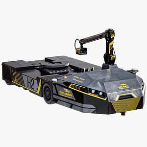 Port Robotic Vehicle Gaussin Virtual Driver 3D model