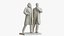 Marx and Engels Sculpture 3D model