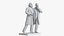 Marx and Engels Sculpture 3D model