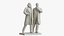 Marx and Engels Sculpture 3D model