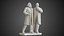 Marx and Engels Sculpture 3D model