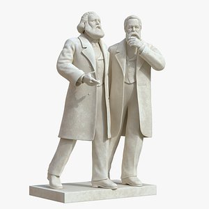 Marx and Engels Sculpture 3D model