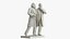 Marx and Engels Sculpture 3D model