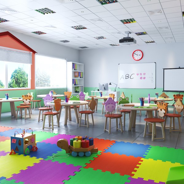 3D nursery class school model