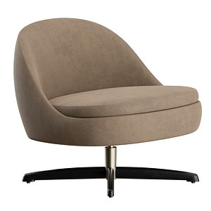 3D Sendai Armchair Metal Legs by Minotti model