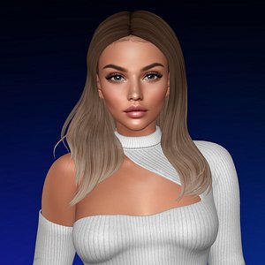 3D Female hairstyle - Lourdes