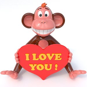3d model of monkey love