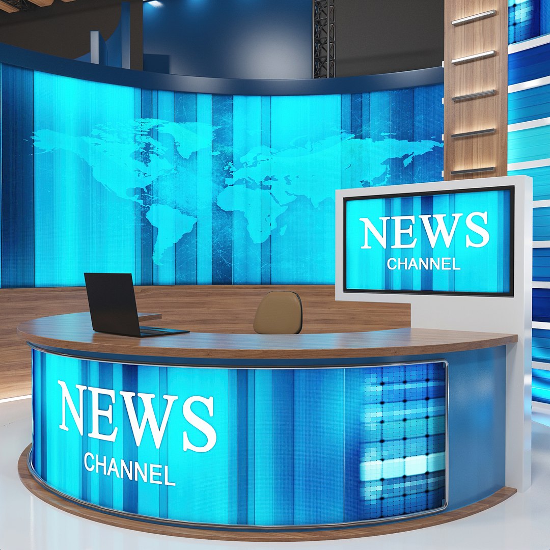 Tv Studio News 3d Model