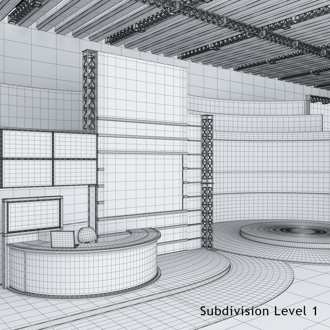 Tv Studio News 3d Model