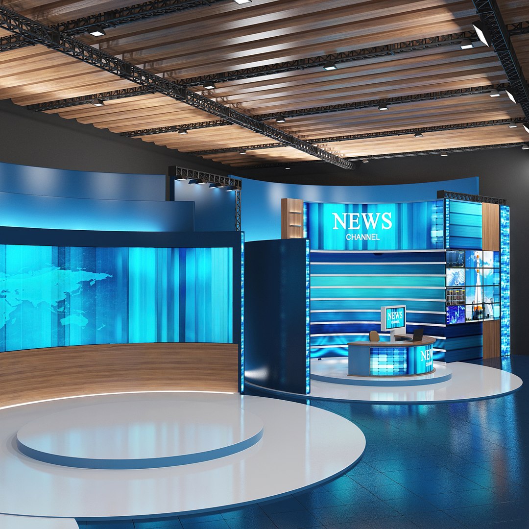 Tv Studio News 3d Model