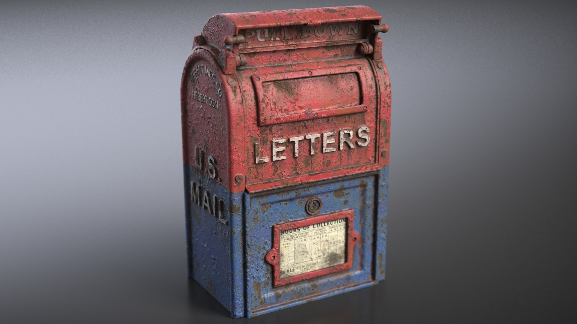 Vintage Mail Box 3D - TurboSquid 2053115
