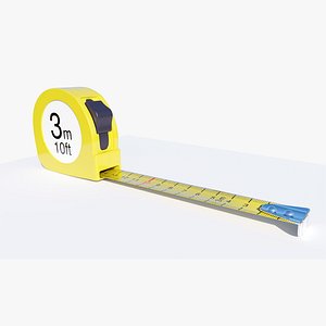 3D Metal Tape Measure PBR model