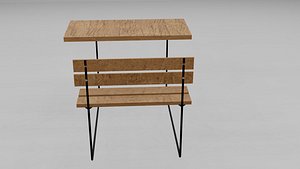 3D school chair