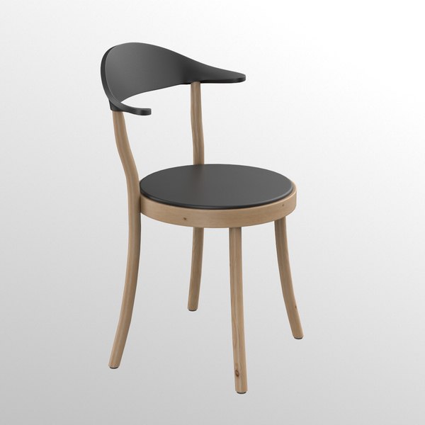 Plank Monza restaurant Chair black finish model TurboSquid