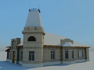 3D privat house mantion tower