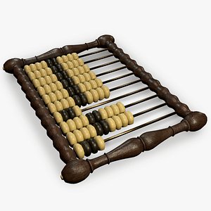 3D Wooden Abacus Game ready