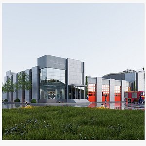 3D fire station model