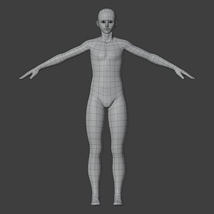 Stylized Humanoid Base Mesh - Male