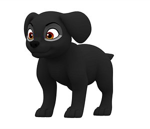 3D model labrador puppy