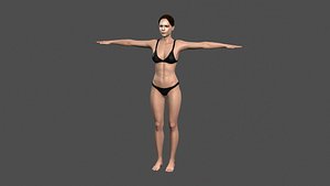 3D character rigged unreal model