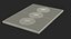 Thin Crust Pizza Dough on Wooden Board 3D Model