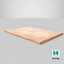 Thin Crust Pizza Dough on Wooden Board 3D Model