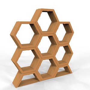 3D model Hexagonal Point of Sale Cardboard Display Stand