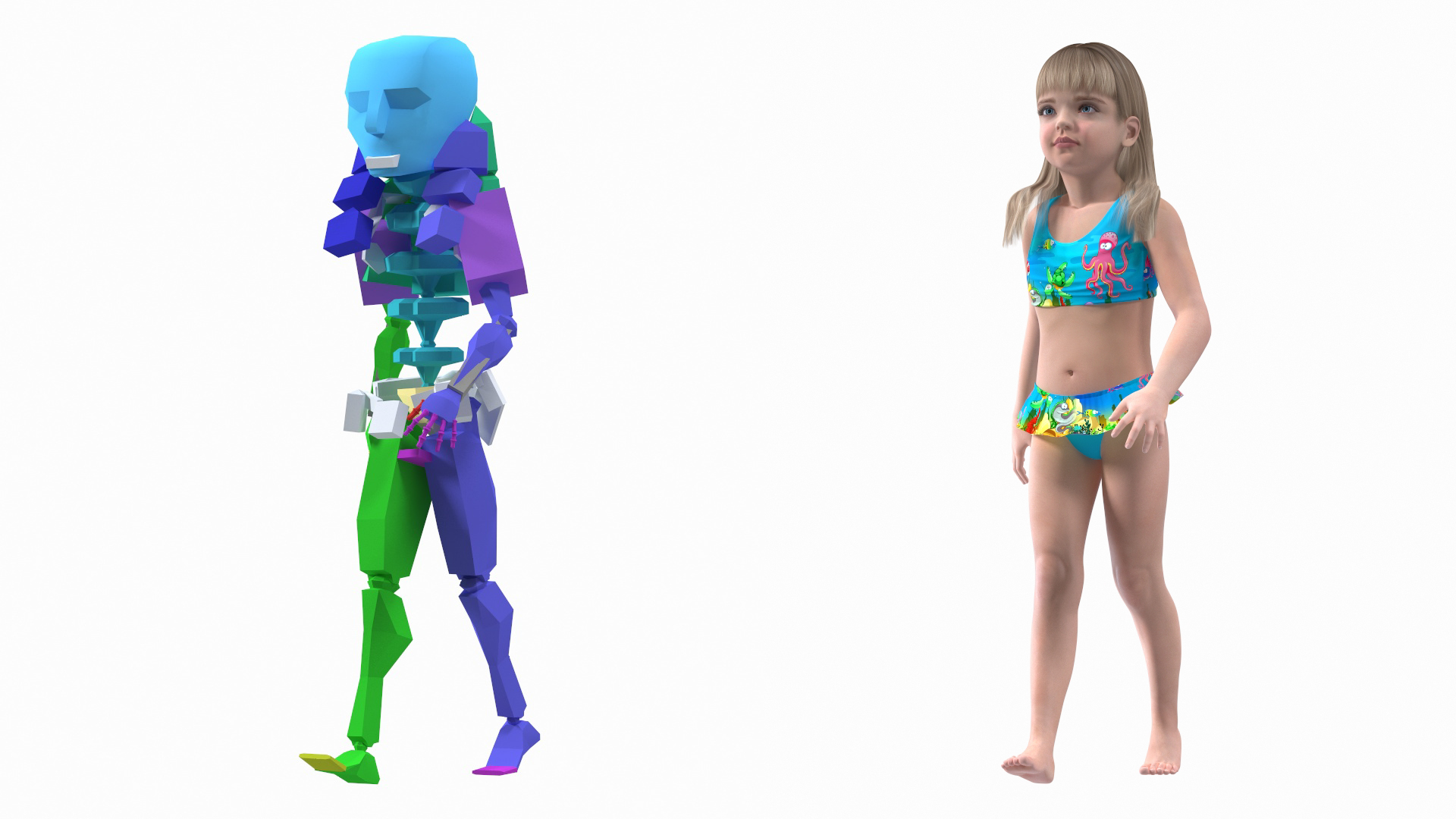 Child Girl Beach Style Rigged 3D Model $199 - .max - Free3D