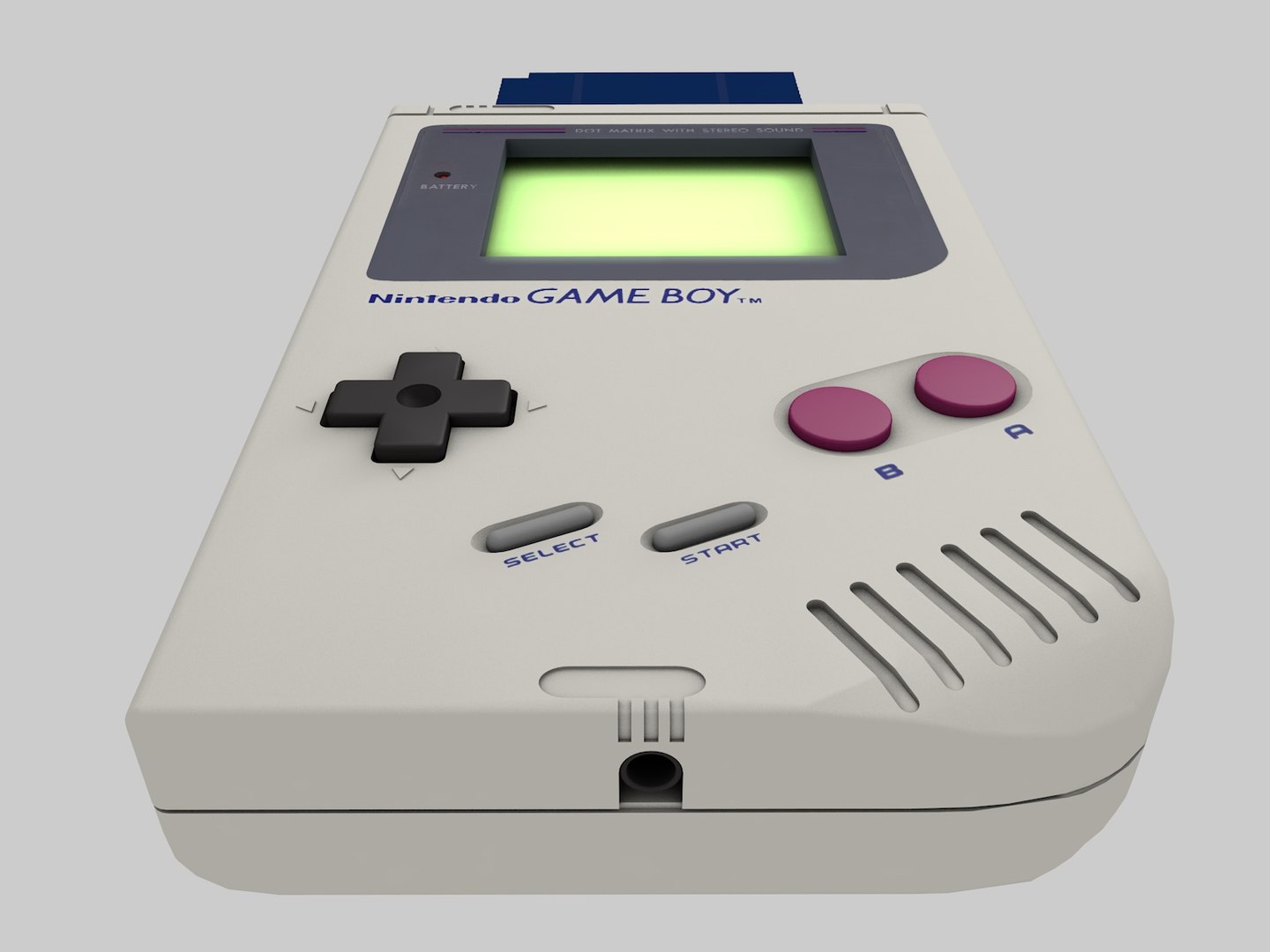3d Nintendo Gameboy Model
