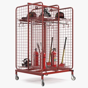 Fire Department Mobile Locker with Gear