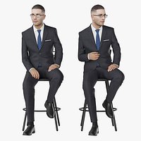 Man sitting on a bar stool