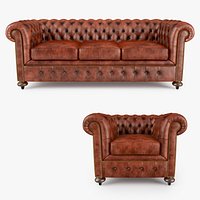 William Blake Chesterfield Armchair and Sofa