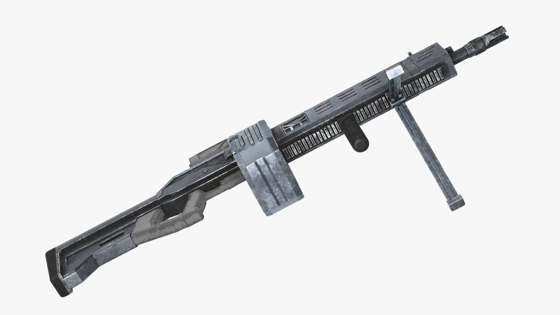 3D Model Worn Fantastic Machine Gun - TurboSquid 2233760
