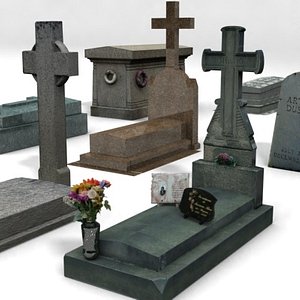 maya cemetery - tombstones stone