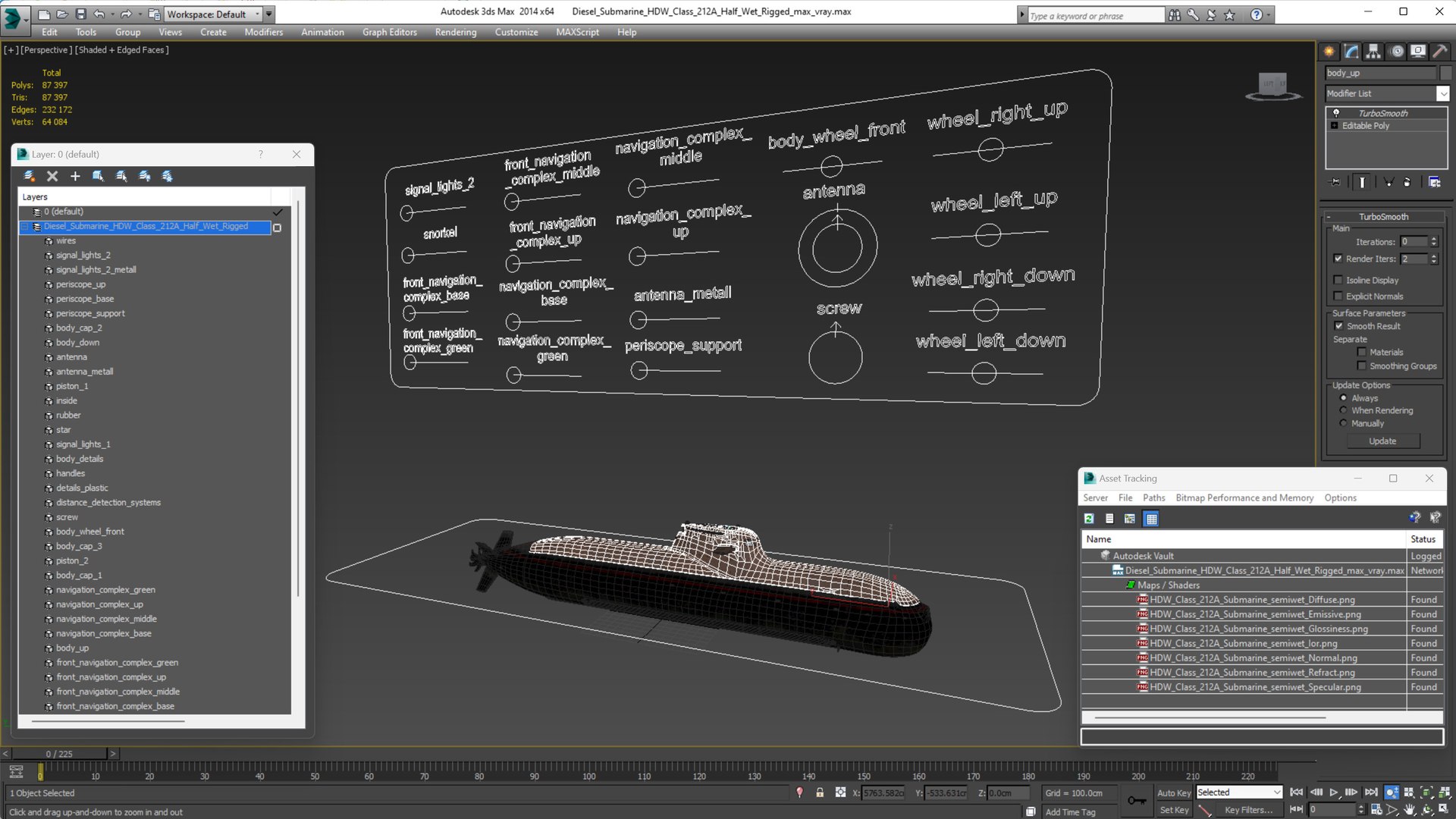3D Diesel Submarine HDW Class 212A Half Wet Rigged https://p.turbosquid.com/ts-thumb/1t/TIH2Eo/d5/dieselsubmarinehdwclass212ahalfwetriggedc4dmodel027/jpg/1682738340/1920x1080/fit_q87/ce99934d41d36cfda28b831c06b90c7548a44816/dieselsubmarinehdwclass212ahalfwetriggedc4dmodel027.jpg