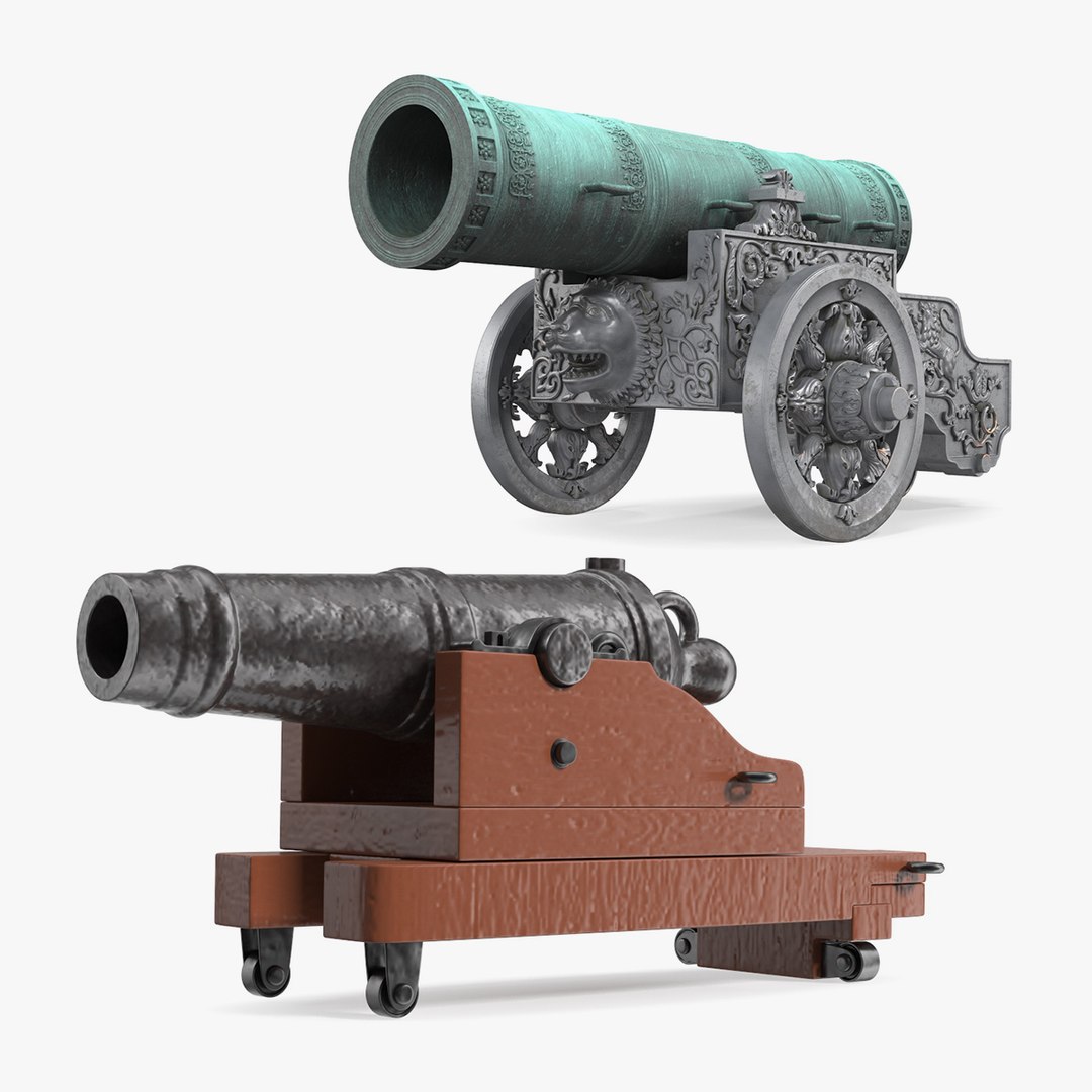 Artillery Cannons Collection 3D model preview