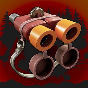 Stylized Binoculars Adventure Prop 3D model