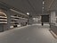 Modelo 3D do interior da recepção de um hotel moderno