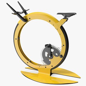 Futuristic Exercise Bike Yellow