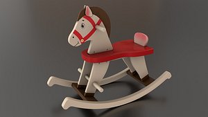 3D Rocking Horse Wooden Toy