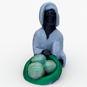 Handmade nubian figurine