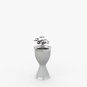 3D concept oxalis flowerpot model