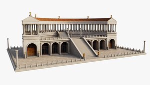 3D Ancient Roman Altar Temple