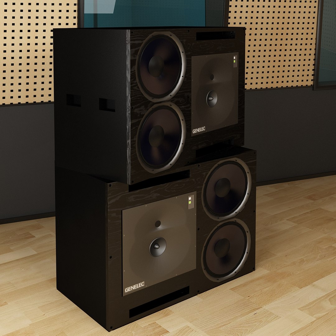 3d model genelec speaker 2 https/p.turbosquid.