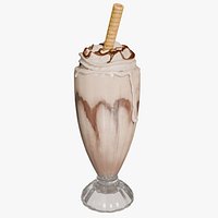 Realistic Milkshake Glass Super Fun Drink