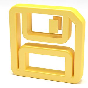 3D Floppy 3D Symbol